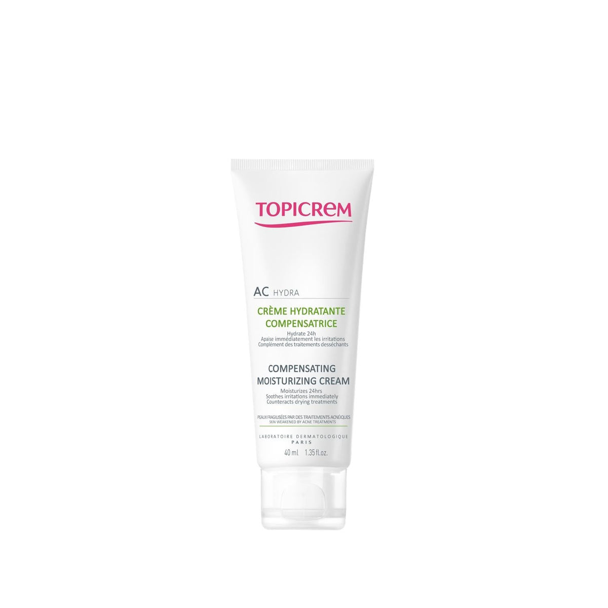Topicrem AC Compensating Moisturizing Cream 40ml - Gentle Hydration for Acne-Prone Skin