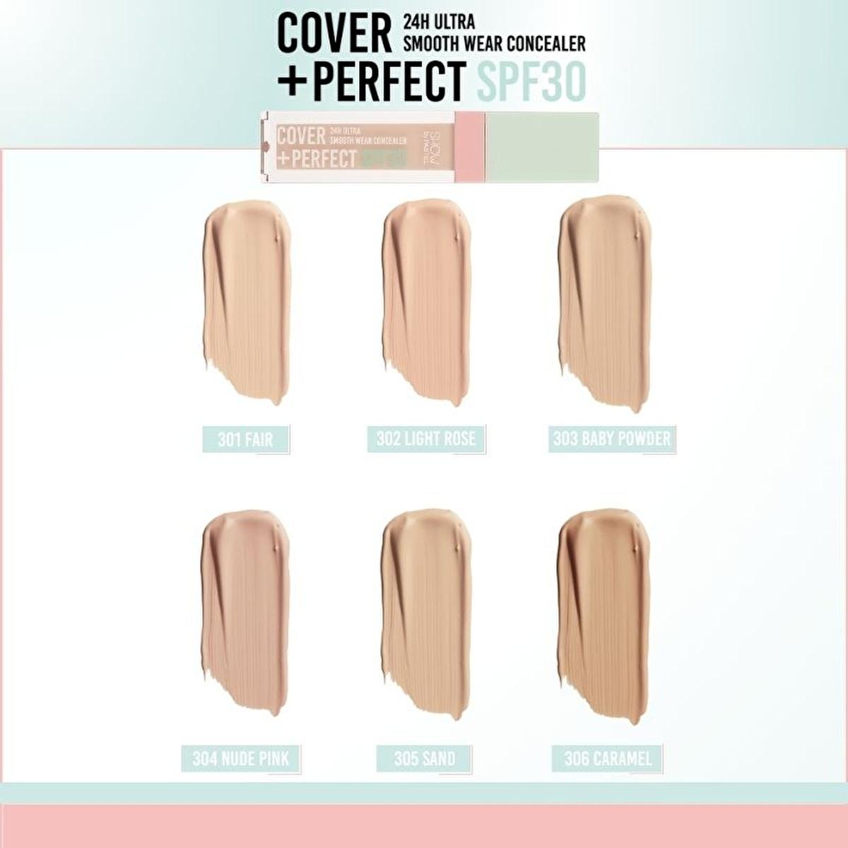 Show by Pastel Cover+Perfect Concealer SPF30 - High Coverage, Moisturizing, Long Lasting - Blemish & Dark Circle Concealer - 301 Fair