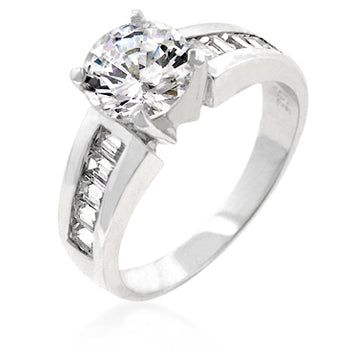 Avera Natalie 2.15ct Cubic Zirconia 14k Gold Contemporary Cocktail Ring