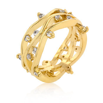 Avera Gwen 1 Carat Cubic Zirconia Wide Floral Band
