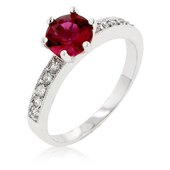 Avera Petite Engagement Ring In Sterling Silver