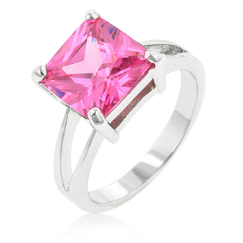 Avera Cubic Zirconia Gypsy Ring In Polished Sterling Silver