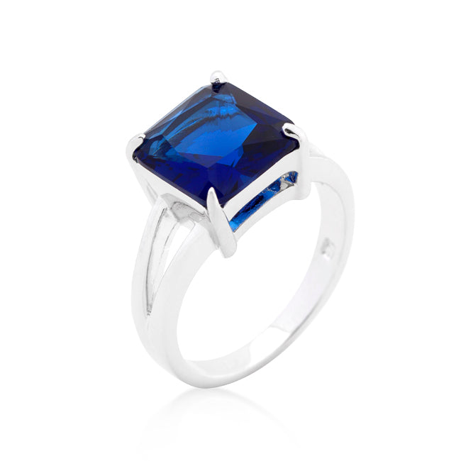 Avera Cubic Zirconia Gypsy Ring In Polished Sterling Silver