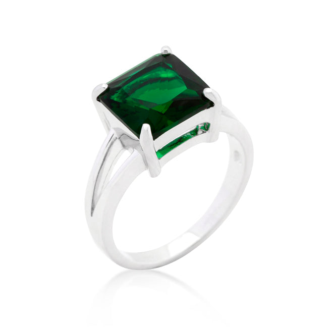 Avera Cubic Zirconia Gypsy Ring In Polished Sterling Silver