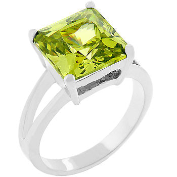 Avera Cubic Zirconia Gypsy Ring In Polished Sterling Silver