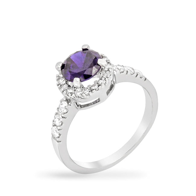 Avera Simple Eternity Band With Tanzanite Purple Crown