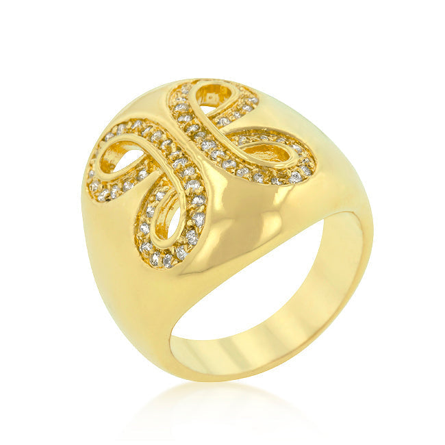 Avera Delicate Cubic Zirconia Eternity Band in Silver Tone