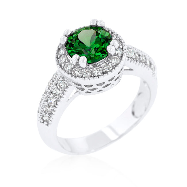 Avera Radiant Cut Engagement Triplet Ring in Gold
