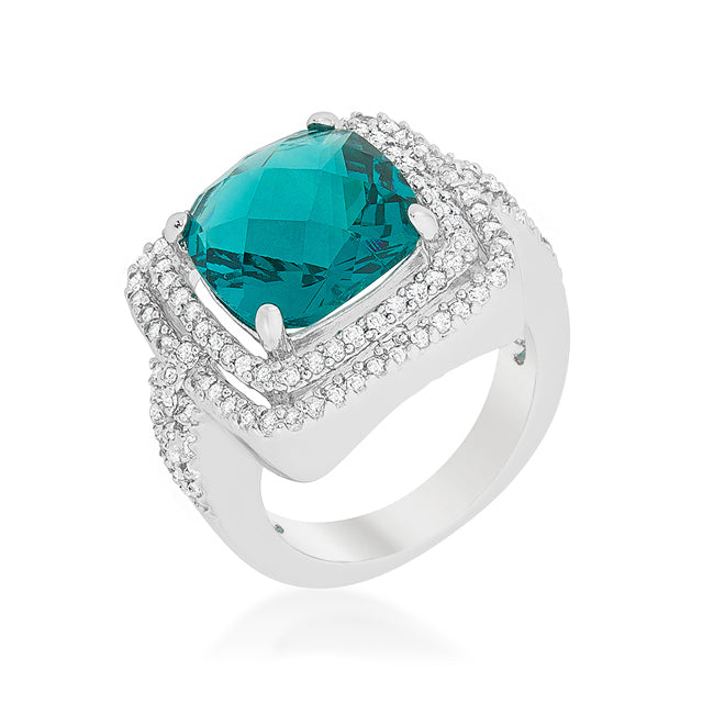 Avera Candy Cocktail Ring in Turquoise and Aqua Statement Jewelry
