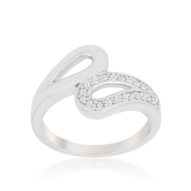 Avera Fancy Split Shank Contemporary Ring in Sterling Silver