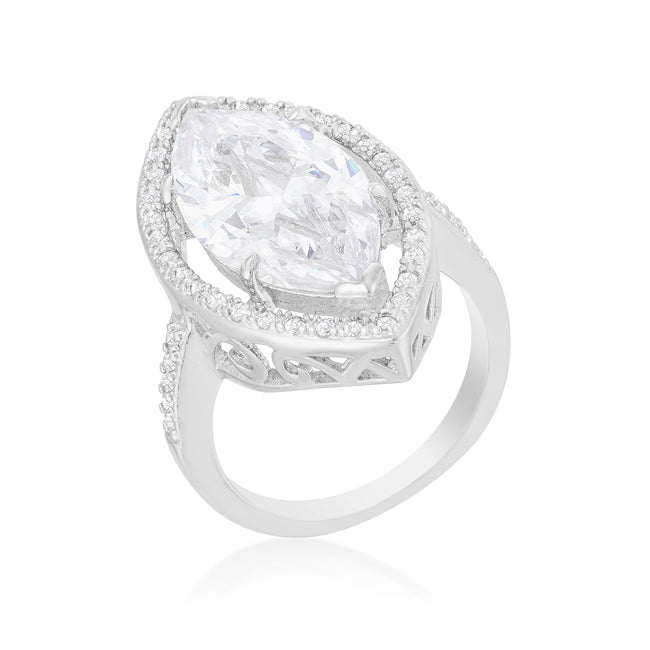 Avera Marquise Cocktail Ring In Sterling Silver
