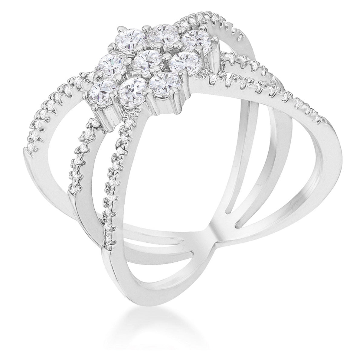 Avera Mindy 0.8ct Cubic Zirconia Delicate Triple Wrap Ring