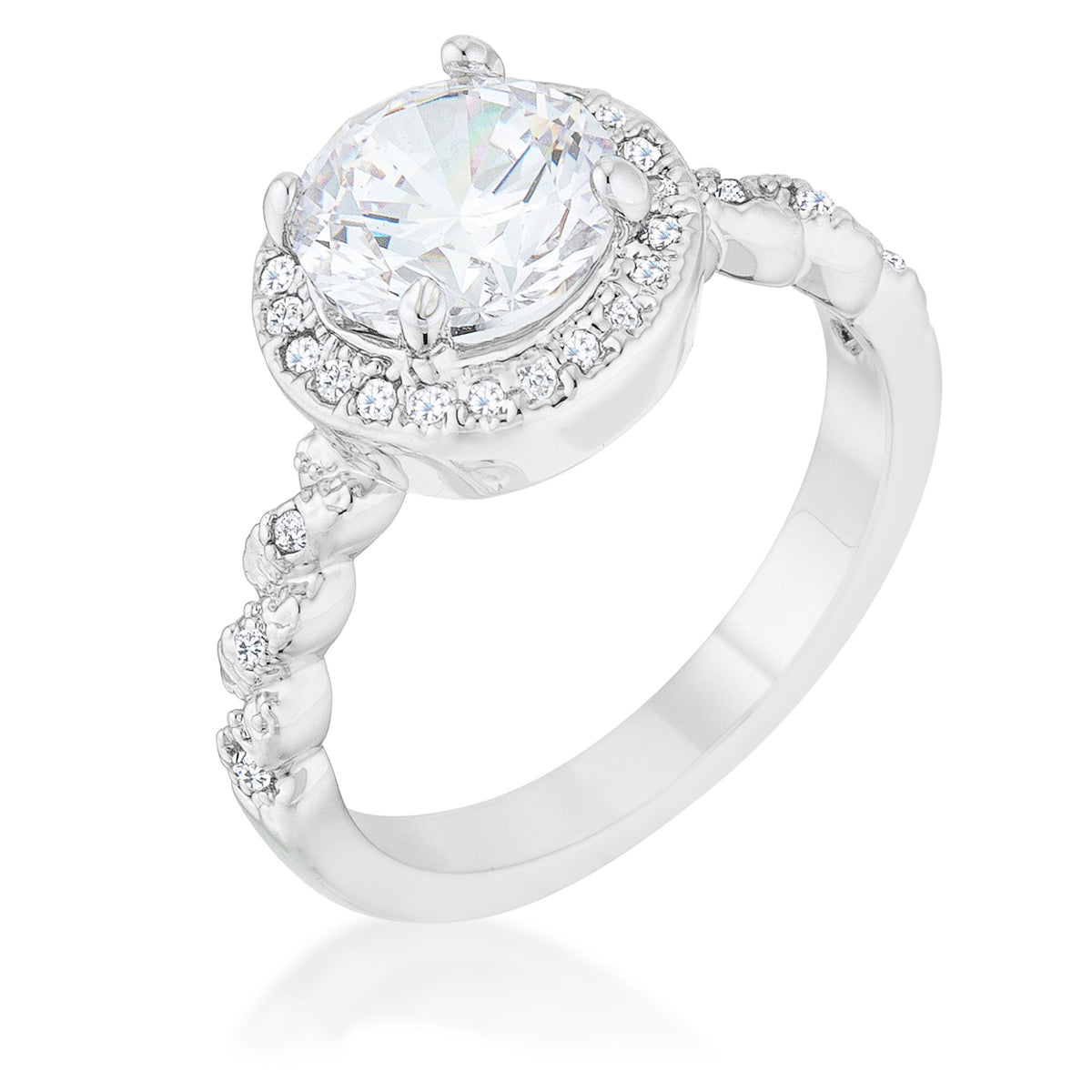 Avera Jordana 2.2ct Cubic Zirconia Classic Ring in Silver