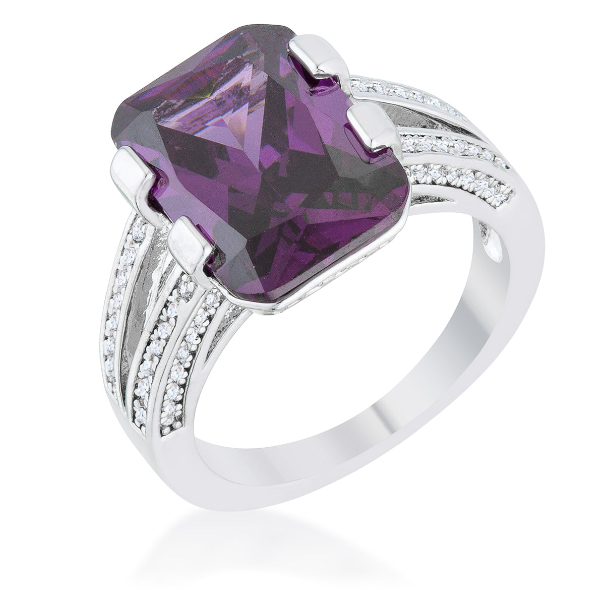 Avera Rema 8.6ct Emerald Classic Cocktail Ring in Turquoise Aqua