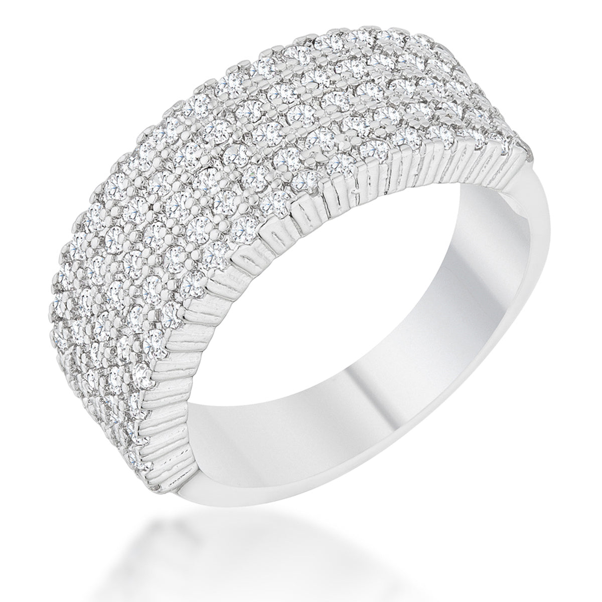 Avera Gwen 1 Carat Cubic Zirconia Wide Floral Band