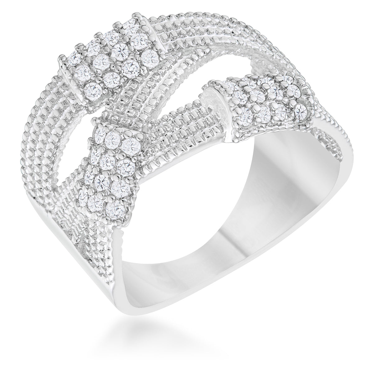 Avera Peyton 0.36ct Cubic Zirconia Wide Cable Statement Ring