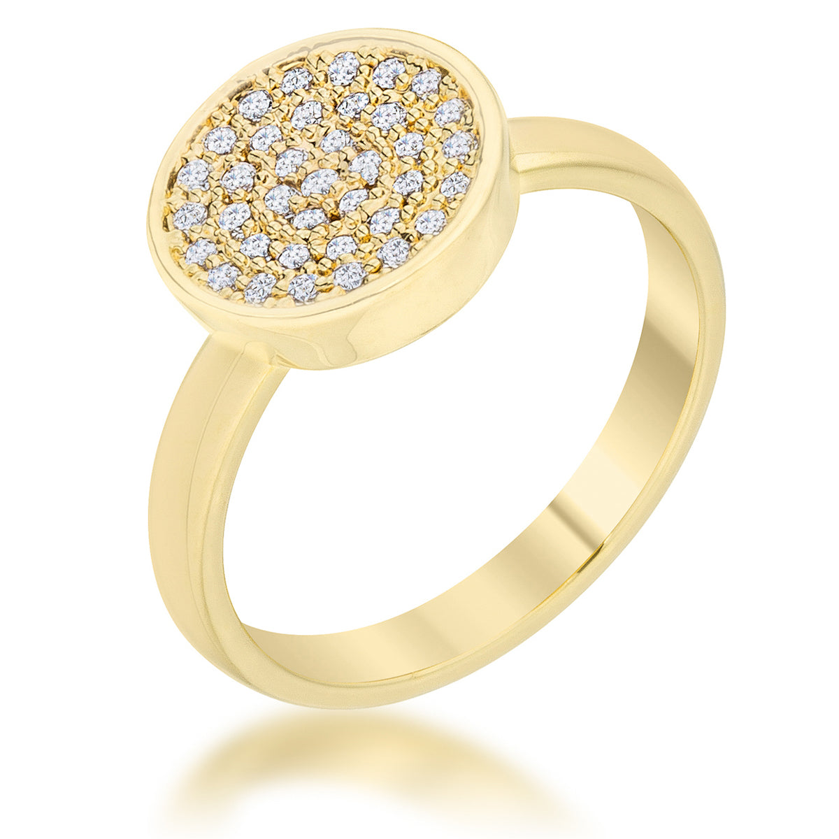 Avera 0.2ct Cubic Zirconia Pave Circle Ring in Pink