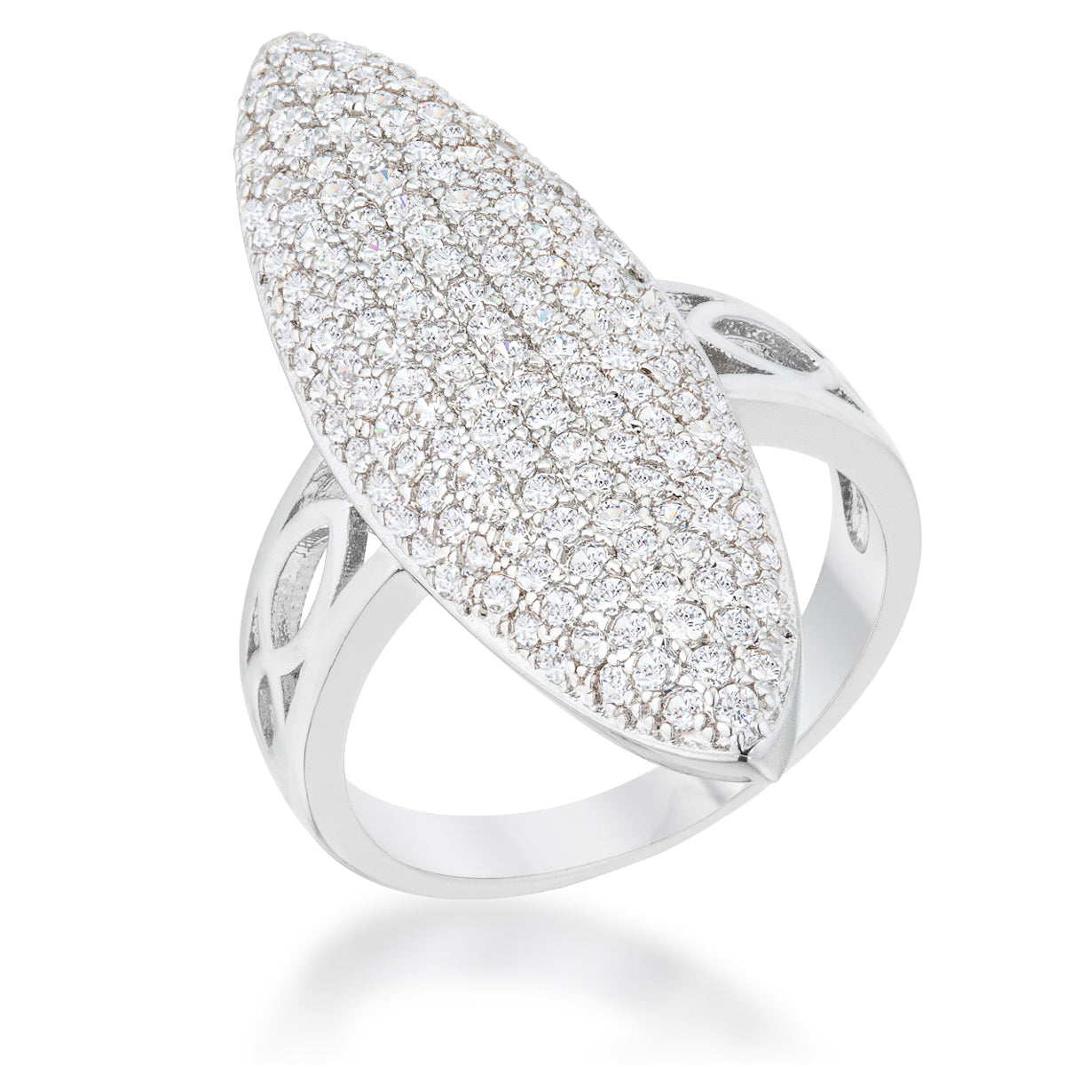Avera Bella 2.3ct Contemporary Cocktail Ring in Sterling Silver