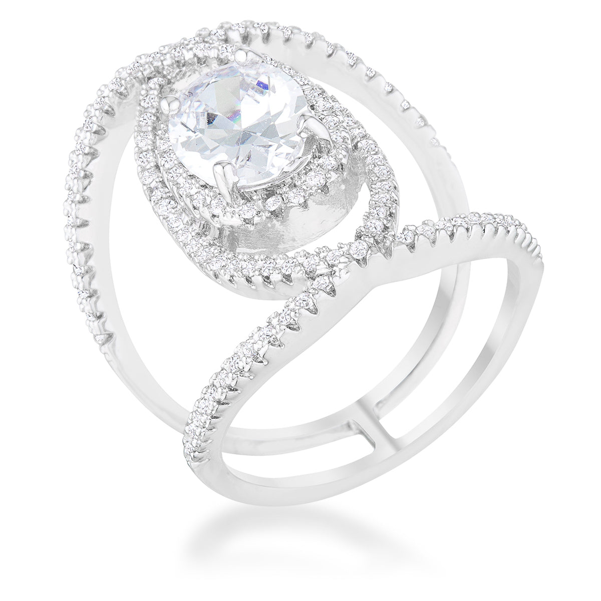 Avera Maura 2.4ct Cubic Zirconia Contemporary Cocktail Ring