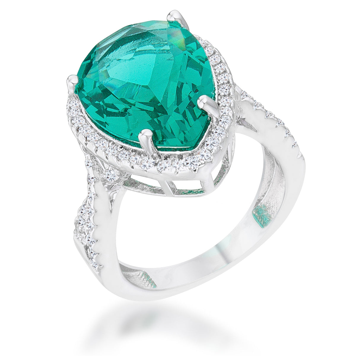 Avera Laura 9.9ct Cubic Zirconia Classic Teardrop Ring