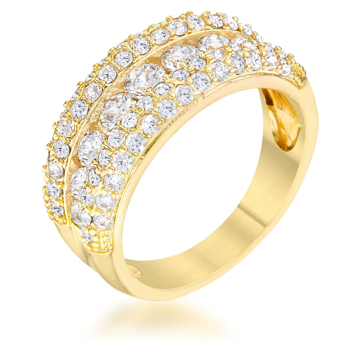 Avera Luna 1.1ct Cubic Zirconia 14k Gold Classic Band Ring