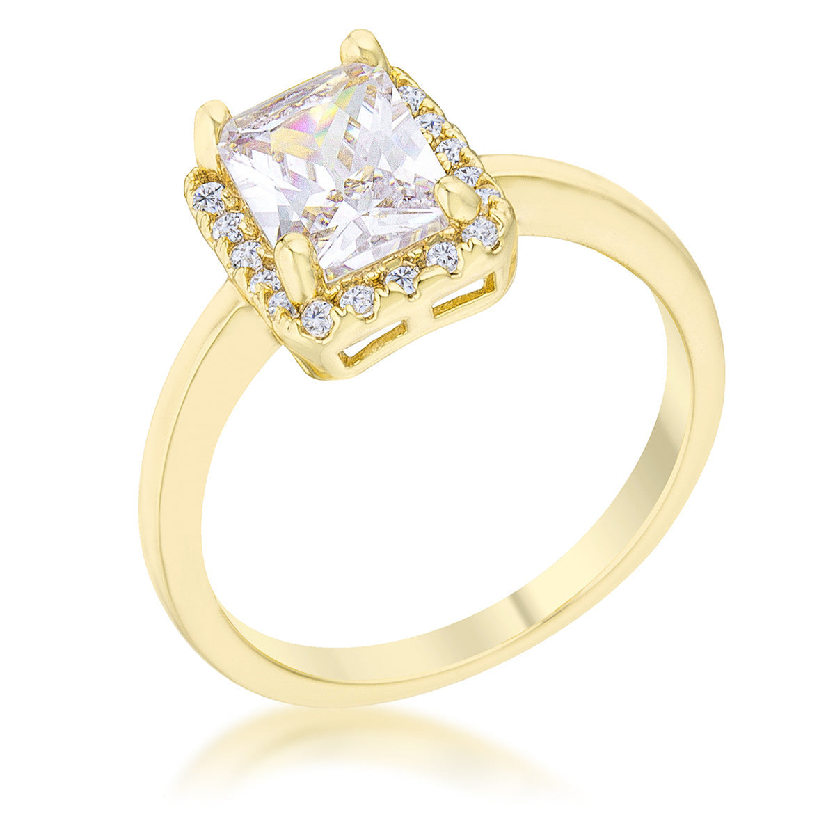 Avera Mariane 2ct Cubic Zirconia 14k Gold Classic Ring
