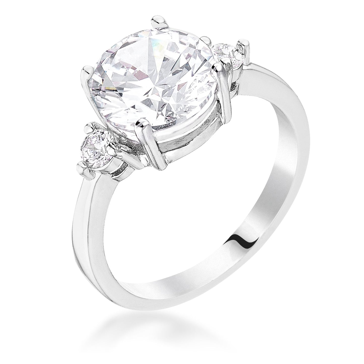 Avera Three Stone Engagement Ring In 14k Gold