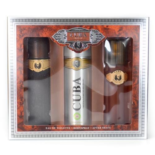 Gift/Set Gold 3 Pcs. 3.4 Fl Perfume By Cuba For Men