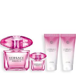 Gift/Set Bright Crystal Absolu 4 Pcs. T 3.0 Edp Spray 3. Perfume By Versace For Women