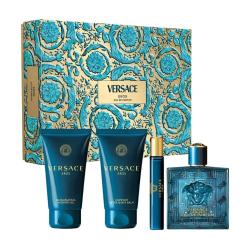 Gift/Set Eros 4 Pcs. 100Ml Edp 75Ml Gel 75Ml Balm 10Ml Travel Spray For Men. Designer:Versac Perfume By Versace For Men