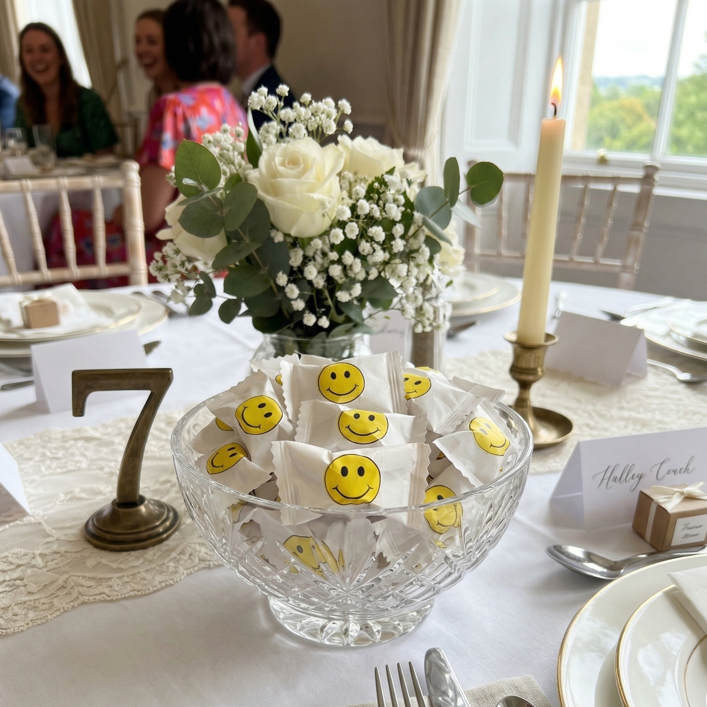 220ct Smiley Face Buttermints – Individually Wrapped Bulk Butter Mints for Birthday Parties, Office Treats, Candy Buffets & Get Well Gifts