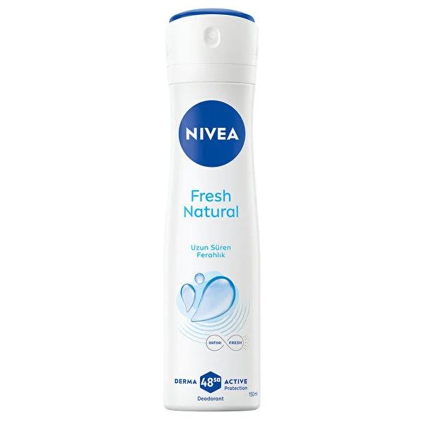 Nivea Fresh Natural Deodorant Spray for Women - 48h Protection, Aluminum-Free, Long Lasting Freshness, Ocean Scent, 5.07 fl oz