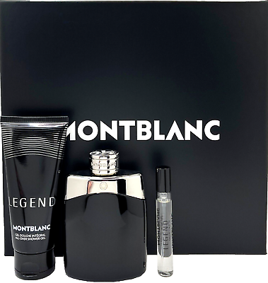 Gift/Set Legend 3 Pcs. 3.3 Fl Perfume By Mont Blanc For Men