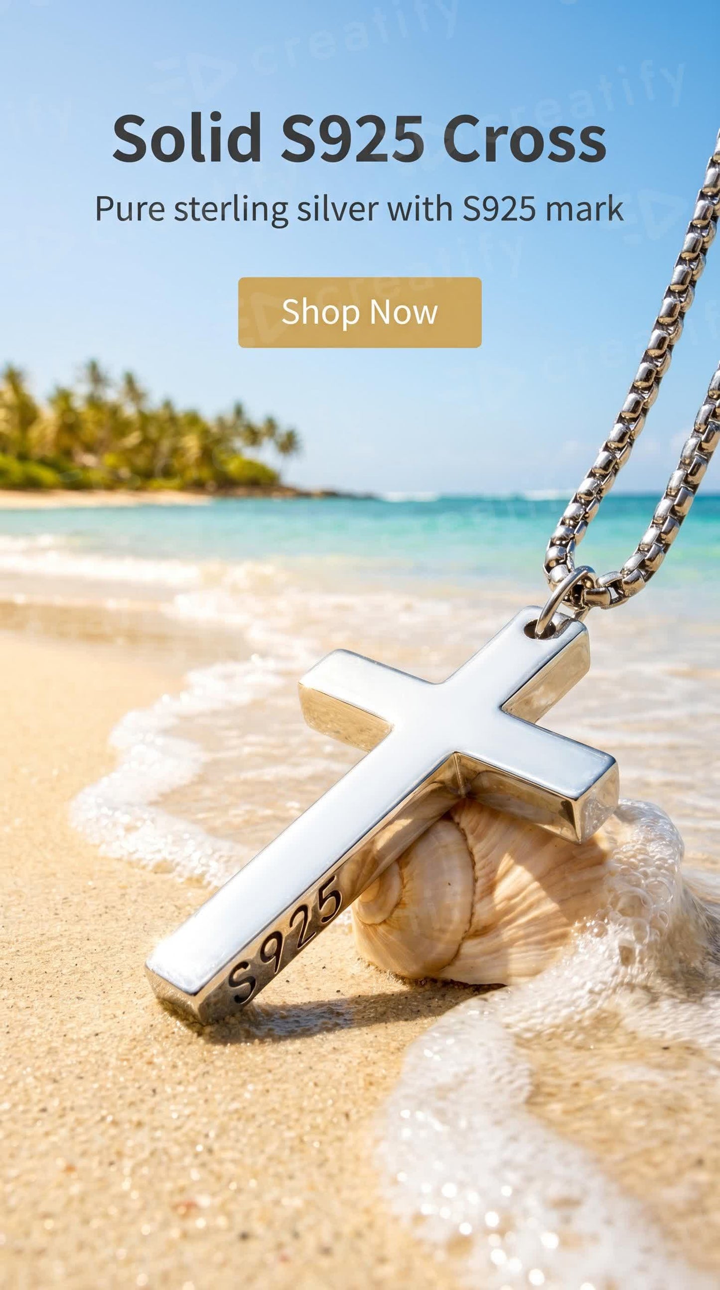 Solid sterling silver cross S925 stamp accent stainless steel necklace for men old world silver necklace cross super box chain for man jesus