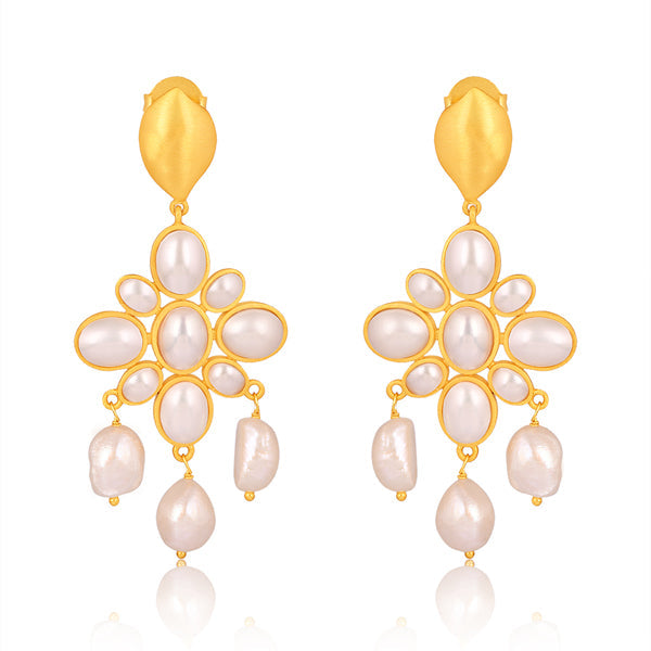 Swept Away Drop Earrings - Pearl
