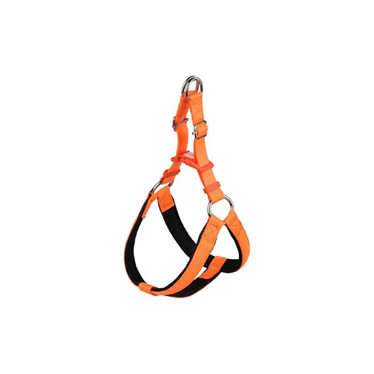 Doca: Soft Orange Fabric Dog Harness - Comfortable, Adjustable Fit for Large Dogs - Durable Walking Pet Harness