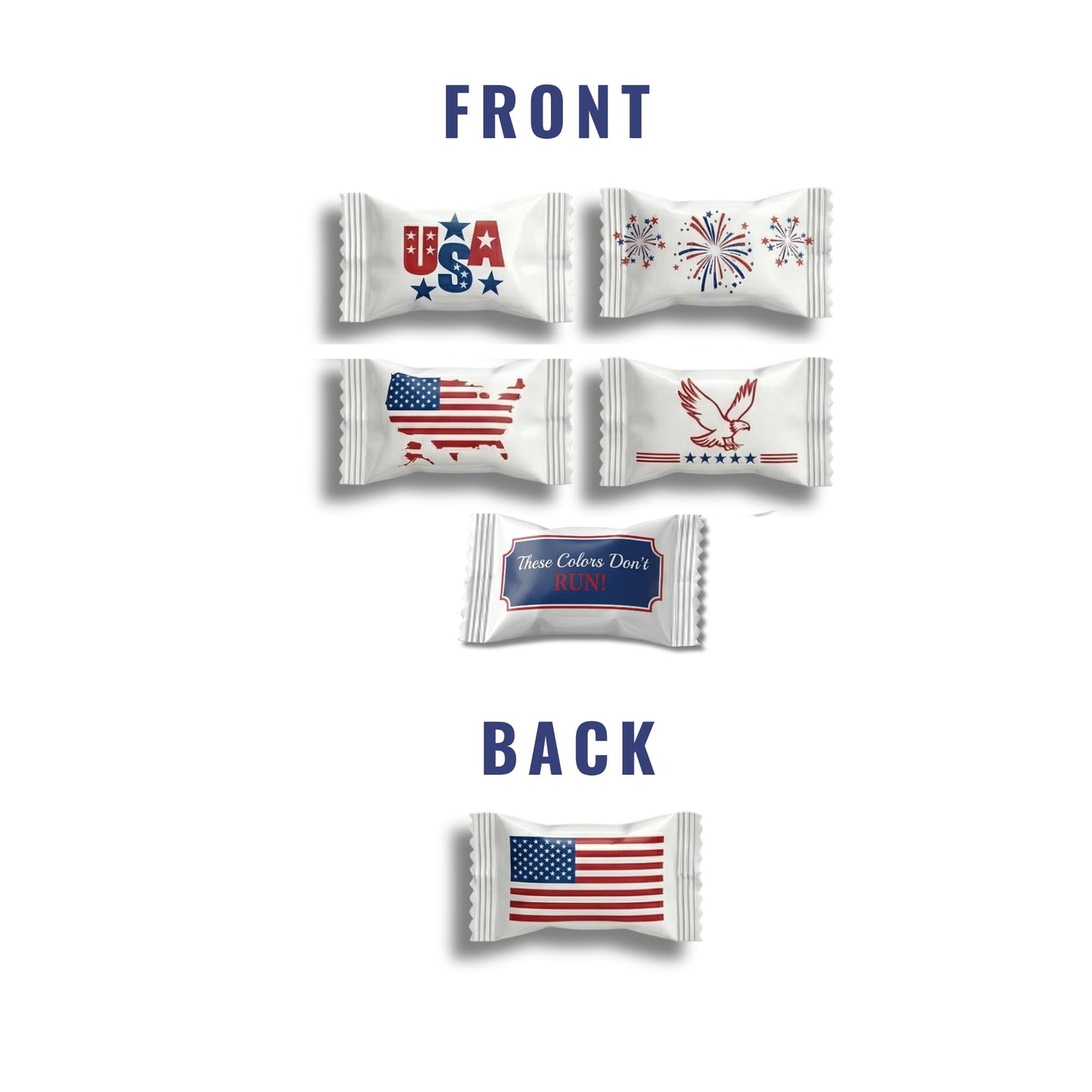 USA Flag Buttermints 220ct | Individually Wrapped Patriotic Butter Mints | American Flag Candy for 4th of July, Memorial Day, Veterans Day & Military Party Favors