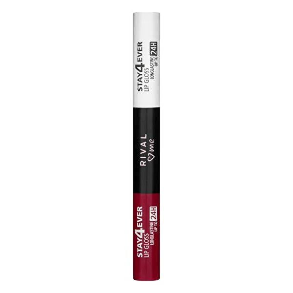Rival Loves Me Gala Red Lip Gloss: Stay4ever Long-Lasting Color & Shine - Vibrant Red, Convenient 7ml Size