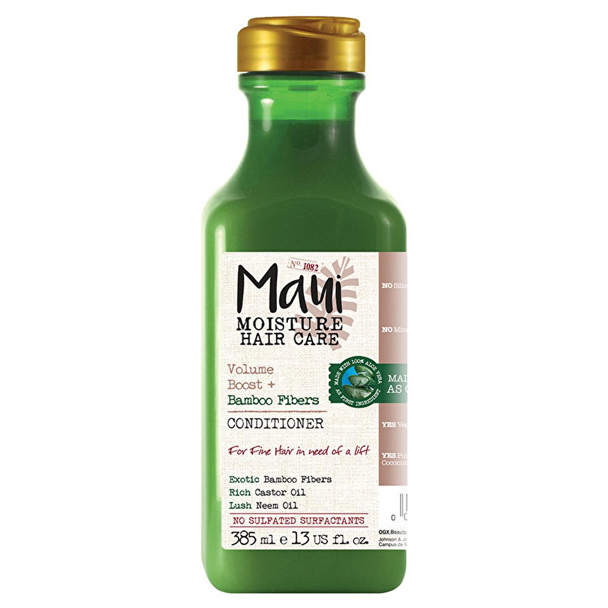 Maui Bamboo Fiber Volumizing Conditioner - Sulfate-Free, Silicone-Free Vegan Hair Care for Thin Hair - Aloe Vera & Natural Oils