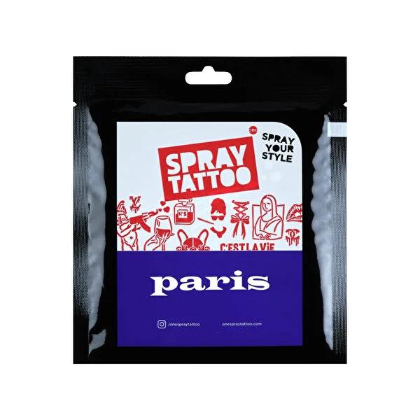 One Spray Tattoo City Pack Paris Temporary Tattoo Templates & Kit - 7 Designs, Organic Spray, Easy Application