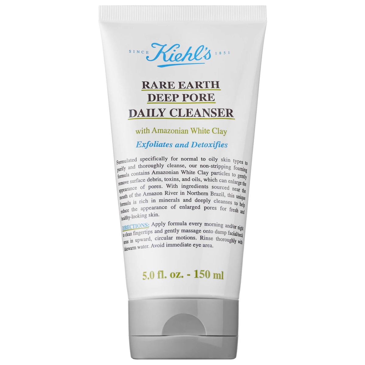 Rare Earth - Deep Pore Daily Facial Cleanser for Combination & Oily Skin - Natural Exfoliating Cleanser