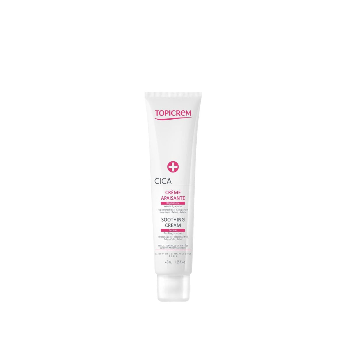 Topicrem Soothing Cream for Irritated Skin - Cica Repairing Cream, 1.35 fl oz