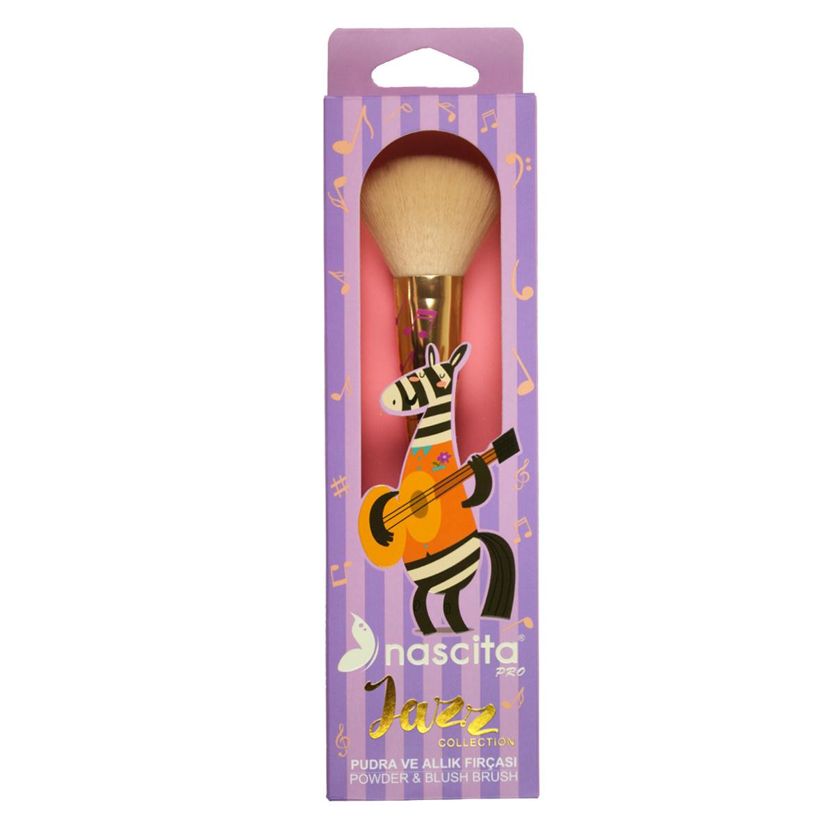 Nascita Jazz Professional Makeup Brush Set for Powder and Blush Application - High-Quality, Soft Bristles for Everyday and Professional Use
