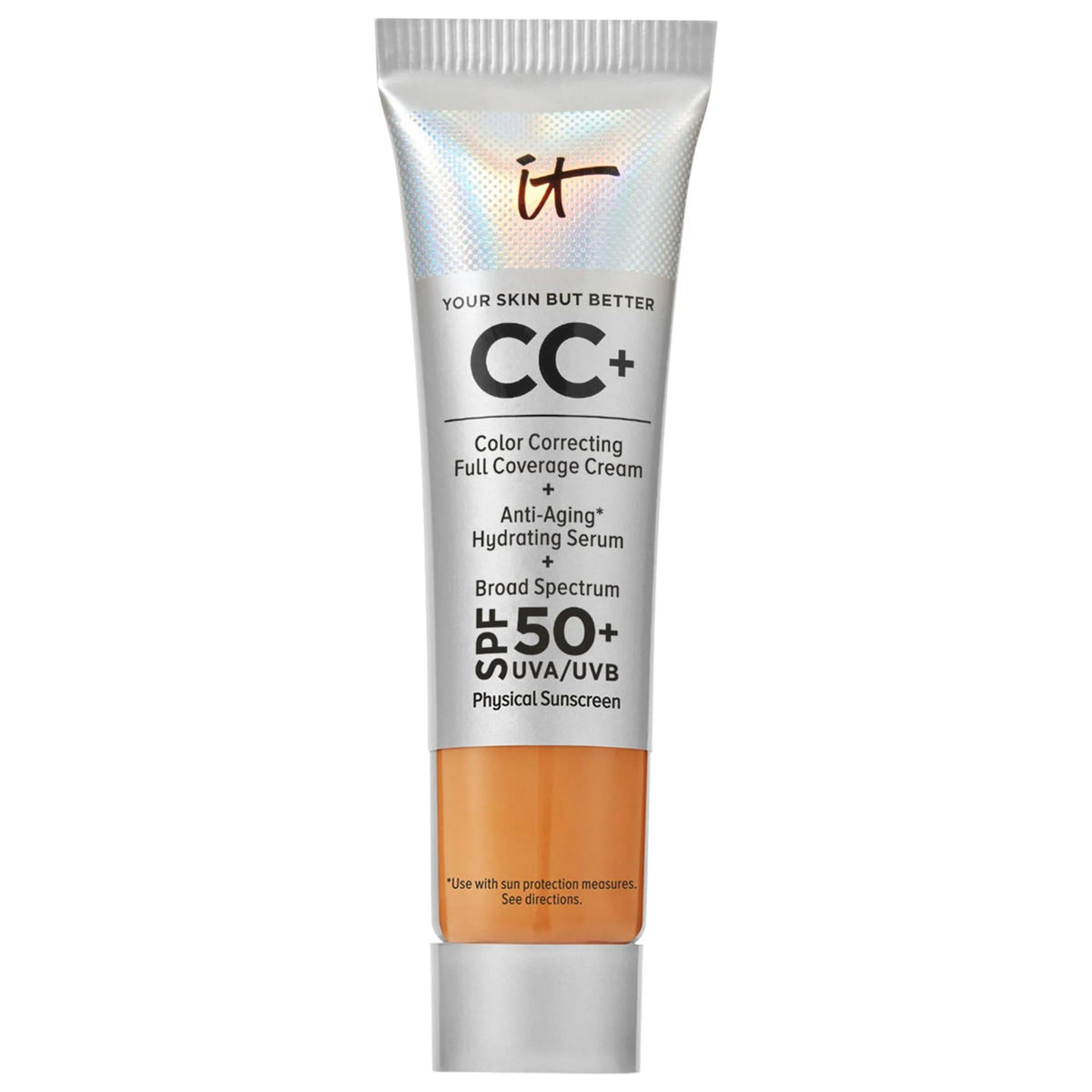 IT Cosmetics CC+ Cream: Full Coverage Color Correcting Foundation with SPF 50+ | Anti-Aging, Hydrating, Natural Finish & Acne Scar Coverage