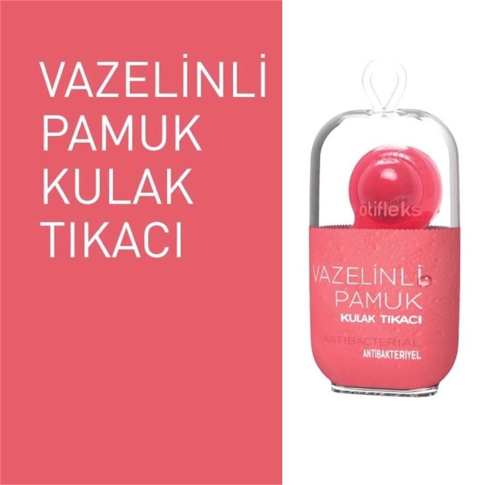Otifleks Ear Plugs - Vazelinli Pamuk, Anti-bakteriyel, Reusable Ear Plugs for Sleeping, Swimming - Comfortable Noise Reduction