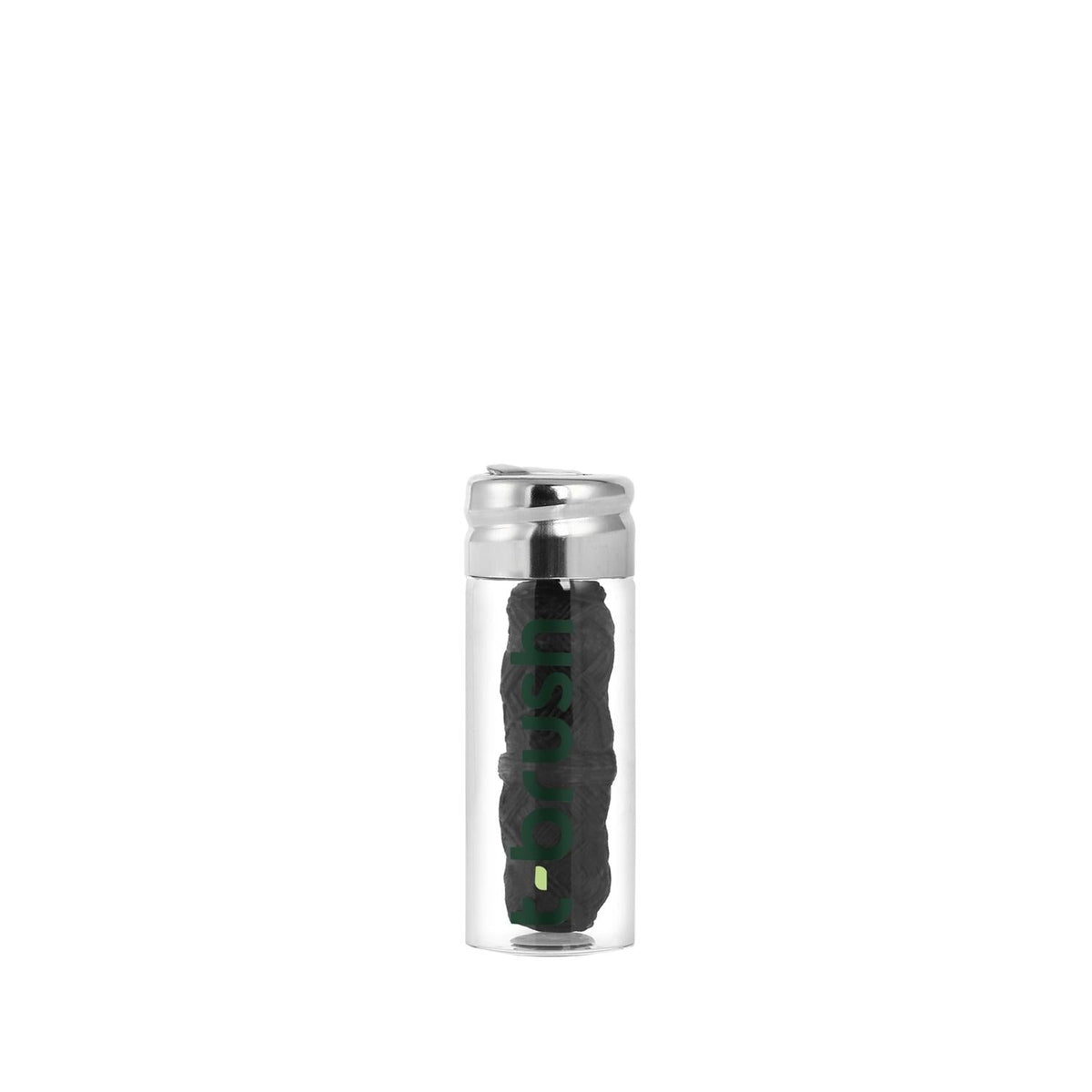 T-Brush Activated Charcoal Dental Floss in Glass Container - Eco-Friendly Oral Care