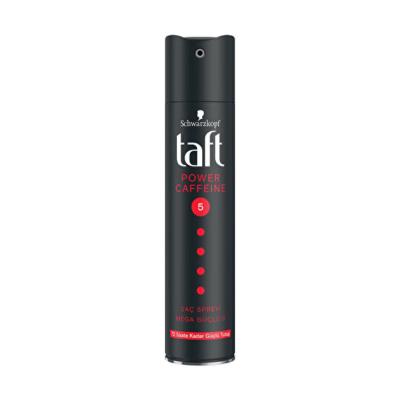 Taft Power Caffeine Hair Spray 250ml - Strong Hold, Long-Lasting Styling