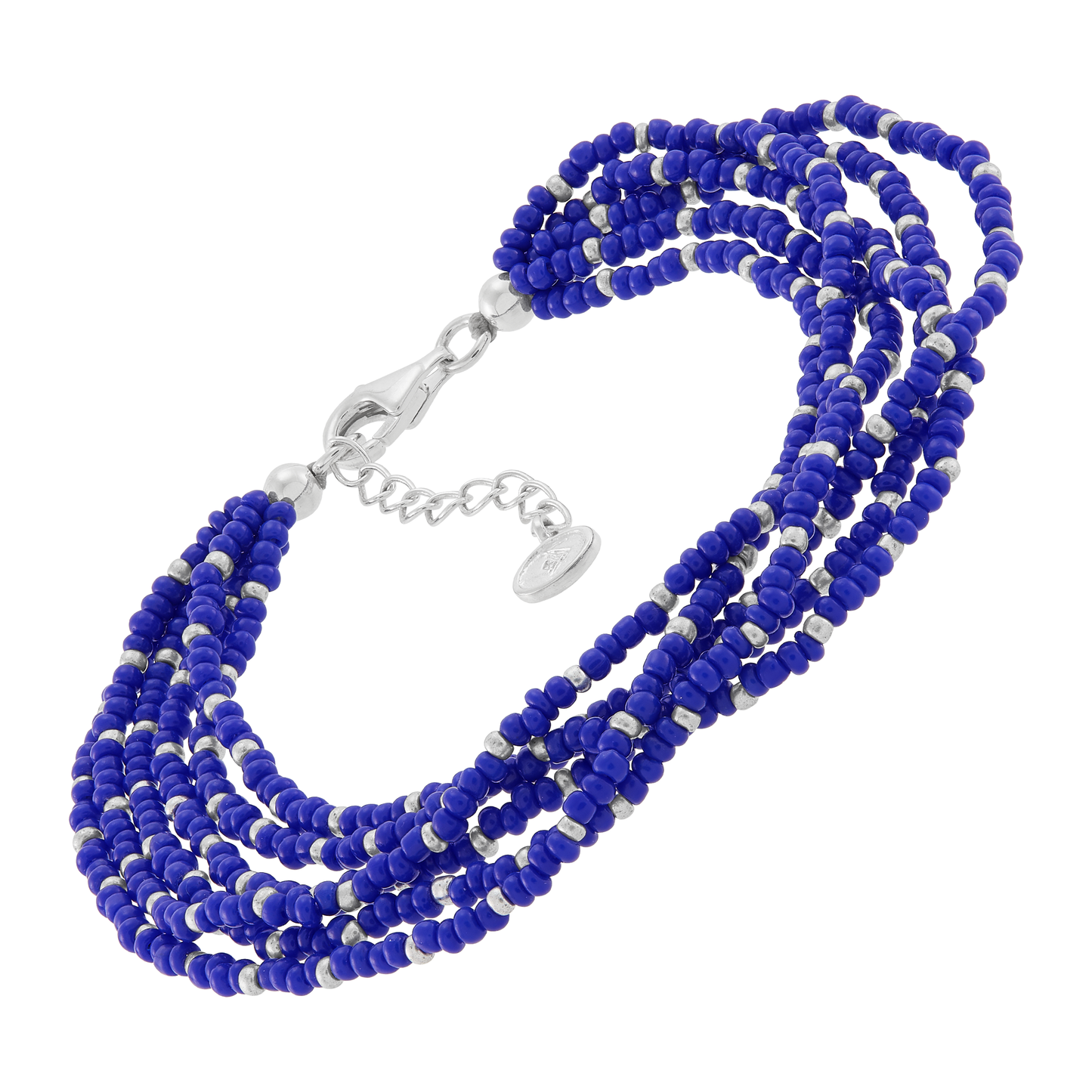 Bracelet Silpada « Endless Harmony » en argent sterling et perles bleues