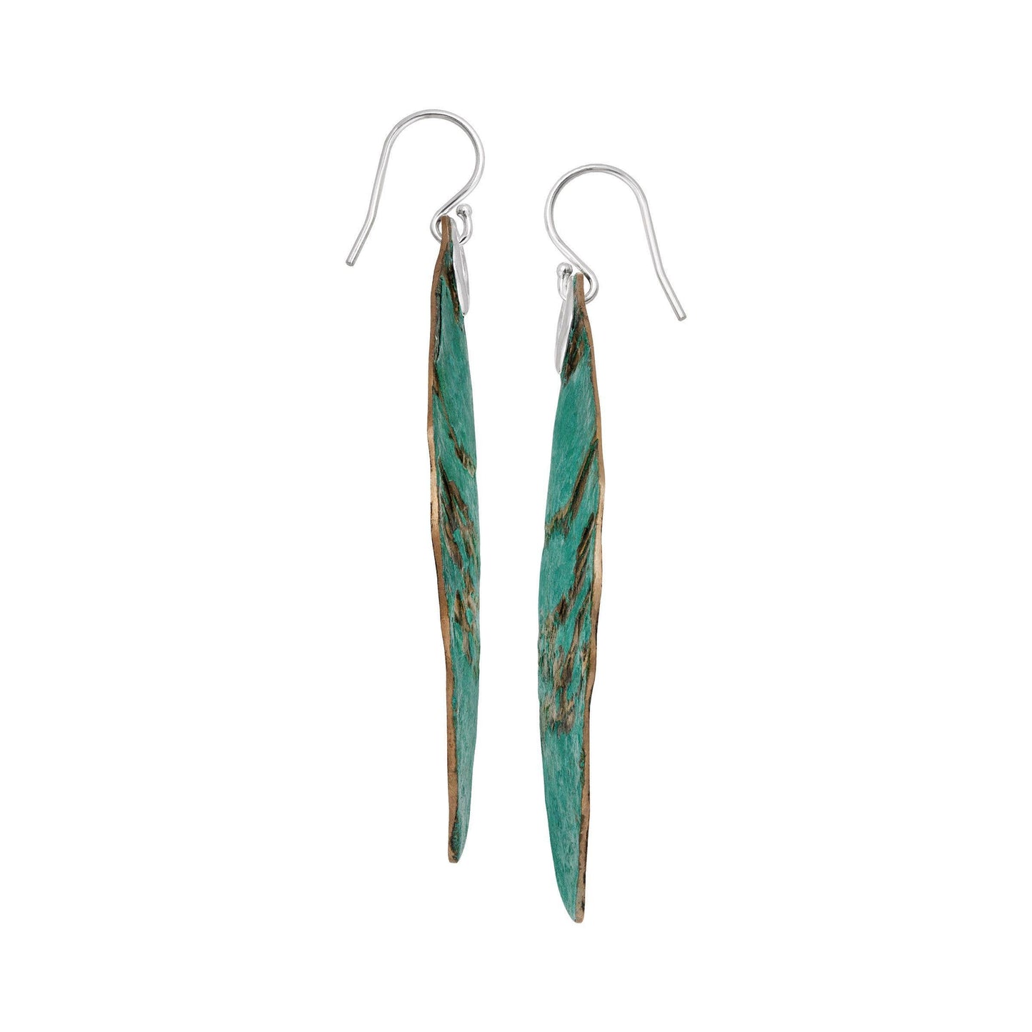 Boucles d'oreilles en argent sterling Silpada « Emerald Pools », patine verte et argent