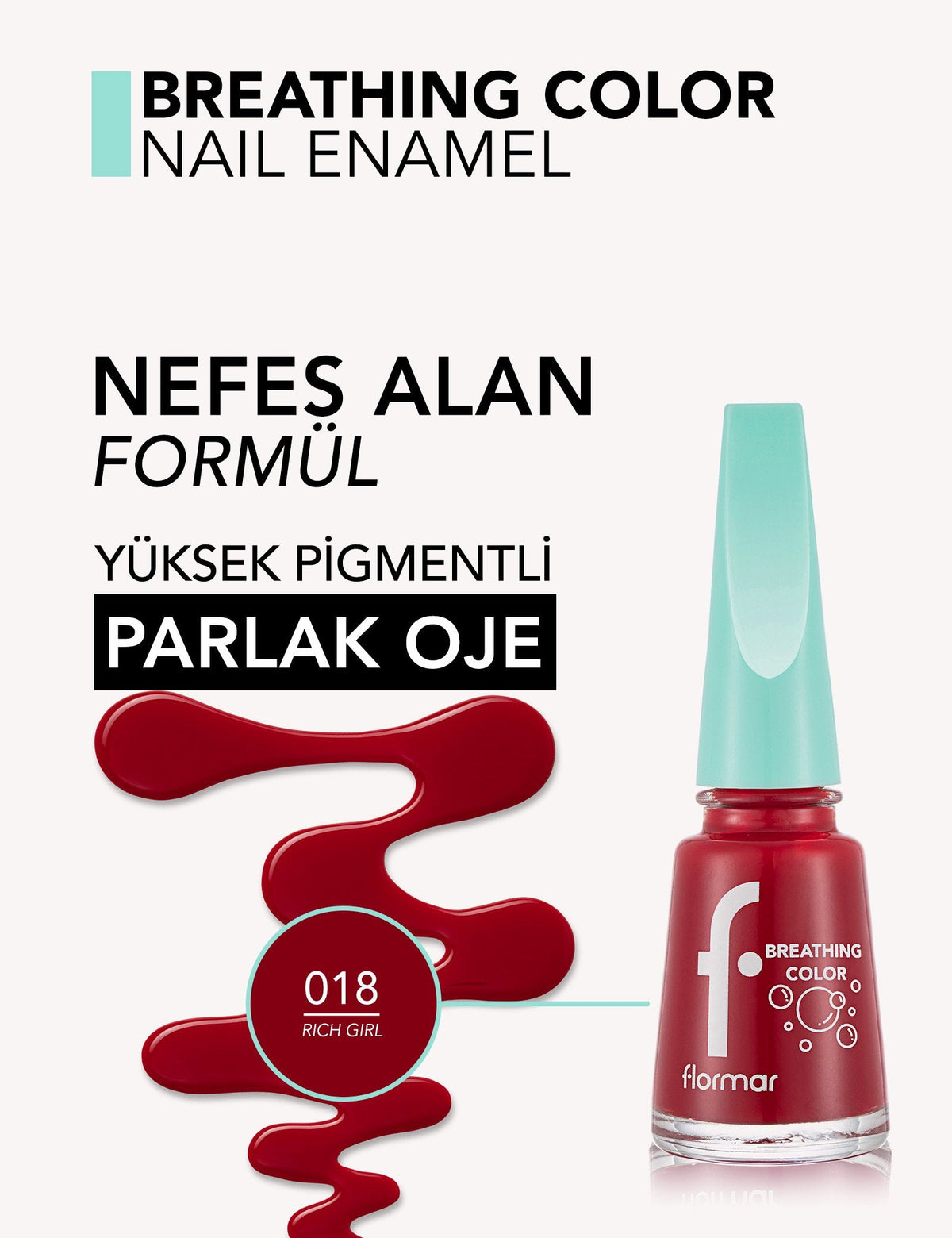 Flormar Breathing Color High Pigment Breathable Nail Polish